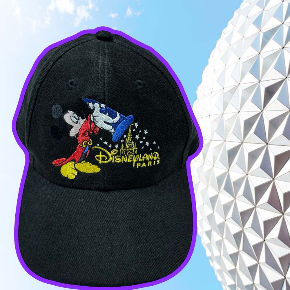 Vintage 90s Disneyland Paris Euro Disney Mickey Mouse Graphic Cap Adjustable